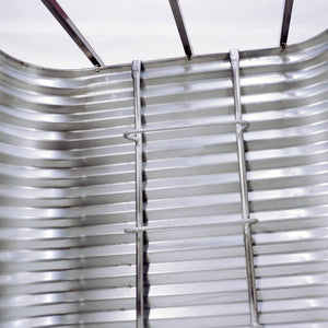 Detail of Bright Idea egress window well showing clear well cover and ladder