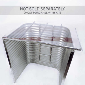 Clear polycarbonate window well cover