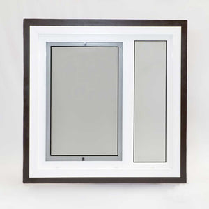 Extra-large 48x48 egress window in closed position - exterior view