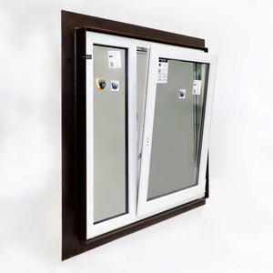 Extra-large 48x48 egress window with ExoFrame - tilt vented position - interior view