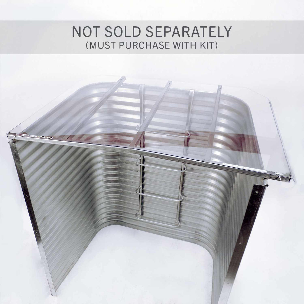 Clear polycarbonate window well cover